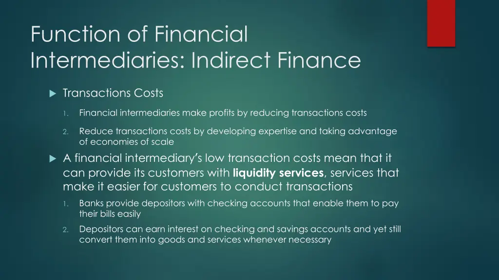 function of financial intermediaries indirect 1