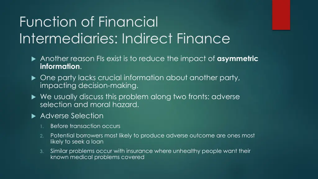 function of financial intermediaries indirect 3
