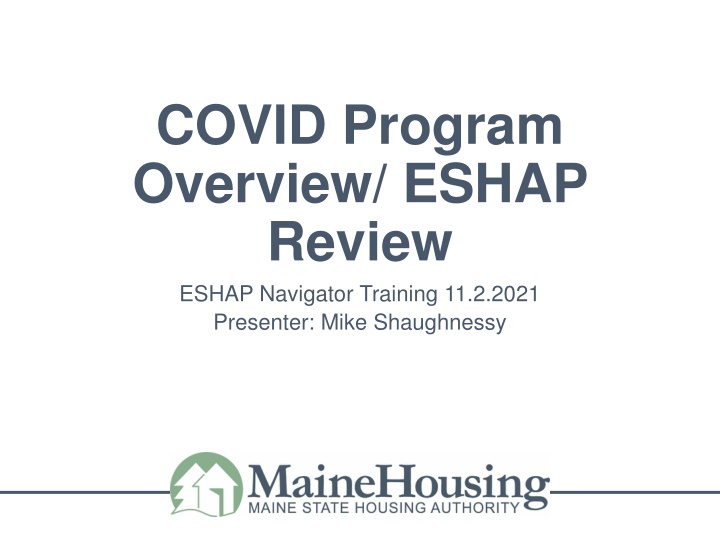 covid program overview eshap review eshap