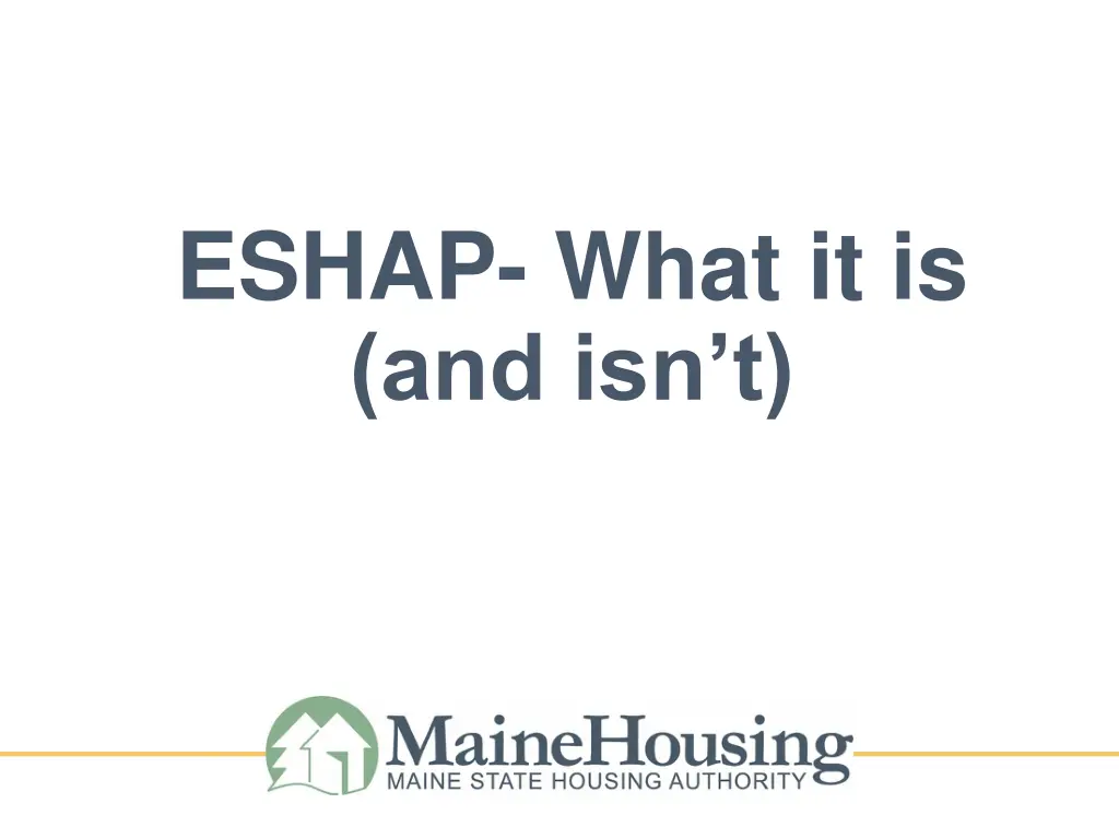 eshap what it is and isn t