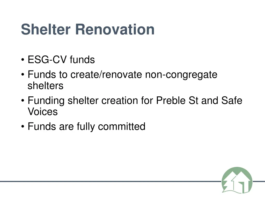 shelter renovation