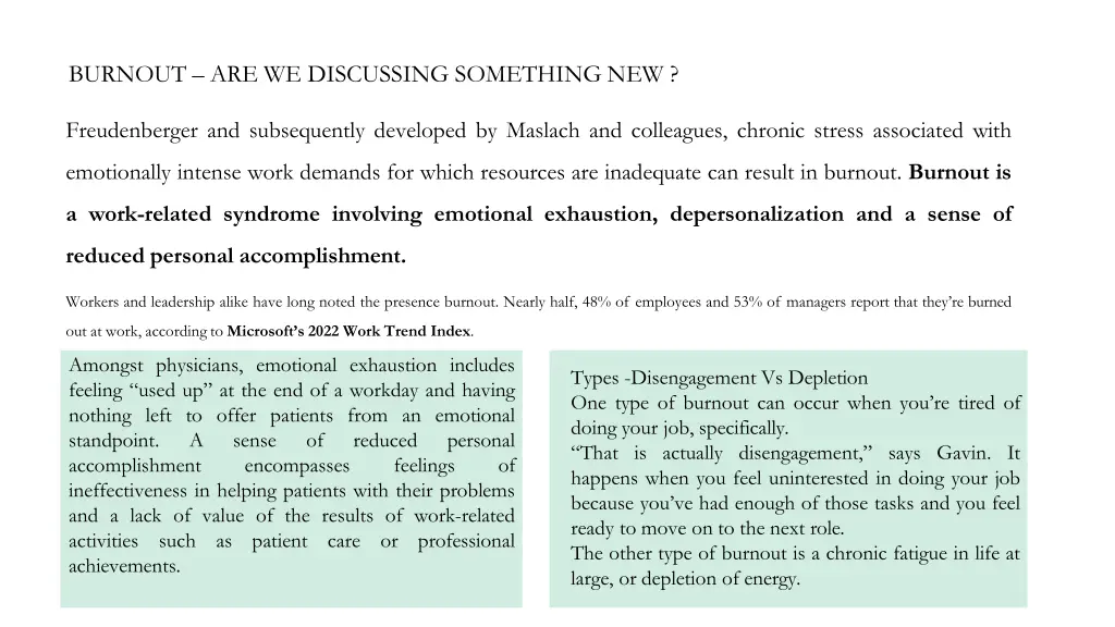 burnout are we discussing something new