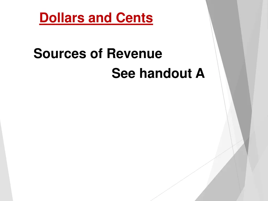 dollars and cents