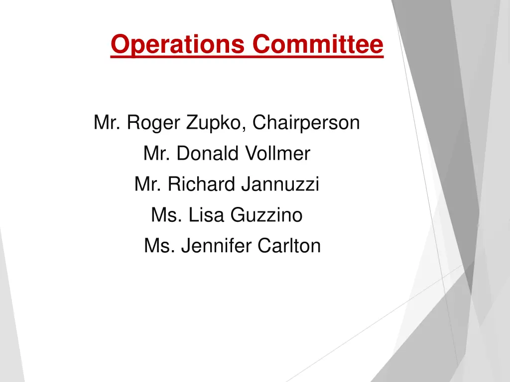 operations committee