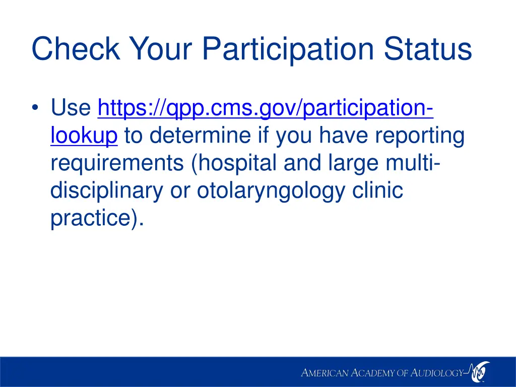 check your participation status