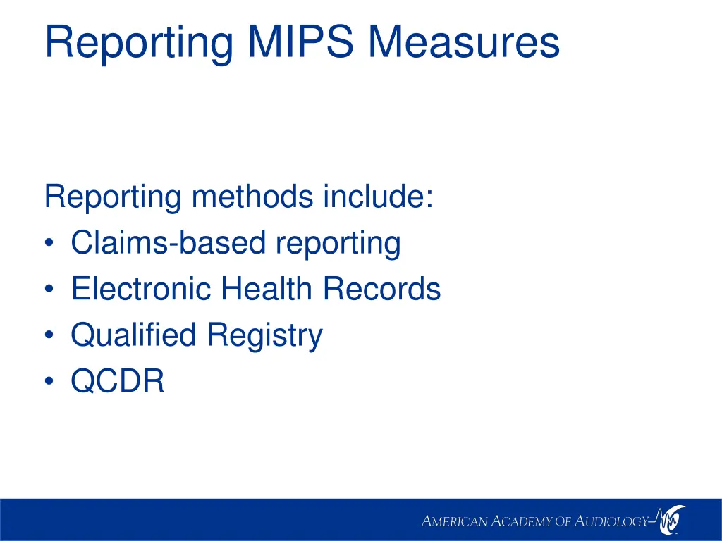 reporting mips measures