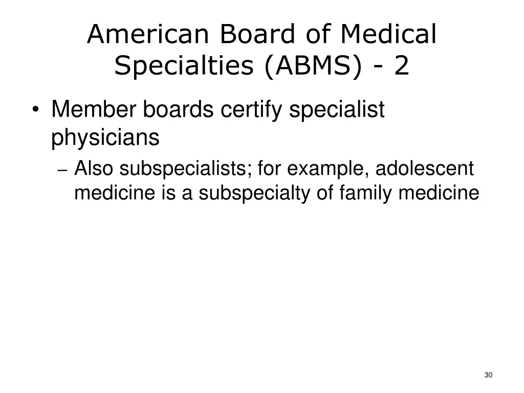 american board of medical specialties abms 2