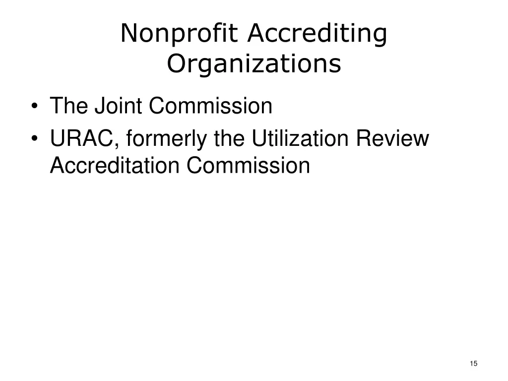 nonprofit accrediting organizations