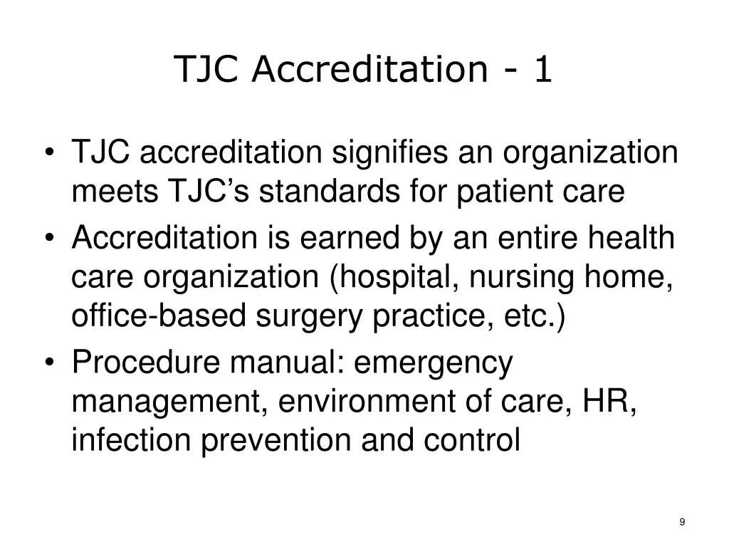 tjc accreditation 1
