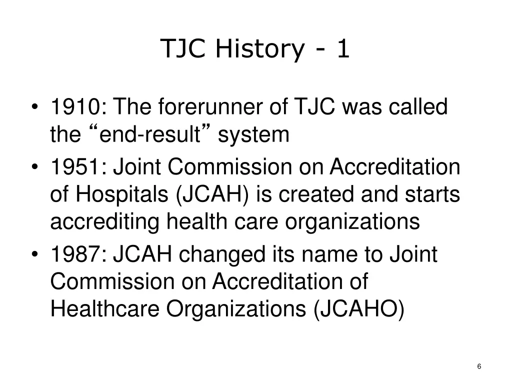 tjc history 1