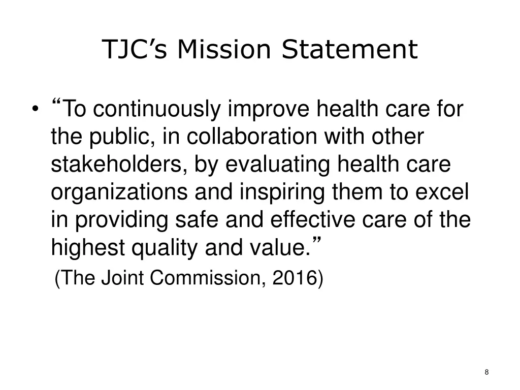 tjc s mission statement