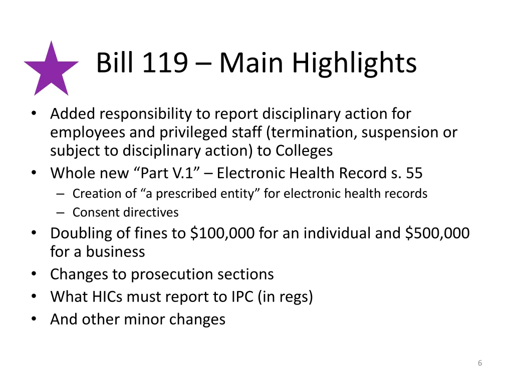 bill 119 main highlights 1