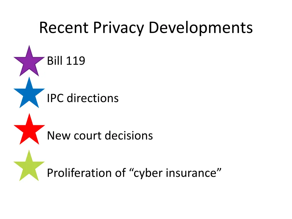 recent privacy developments