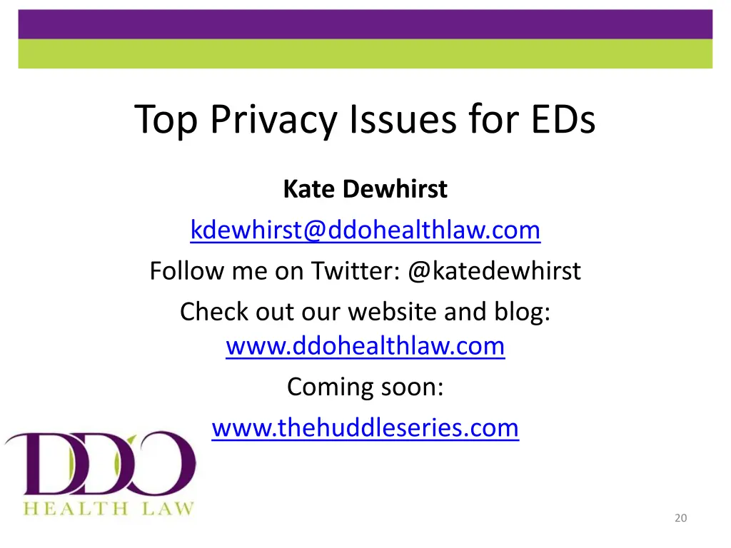 top privacy issues for eds