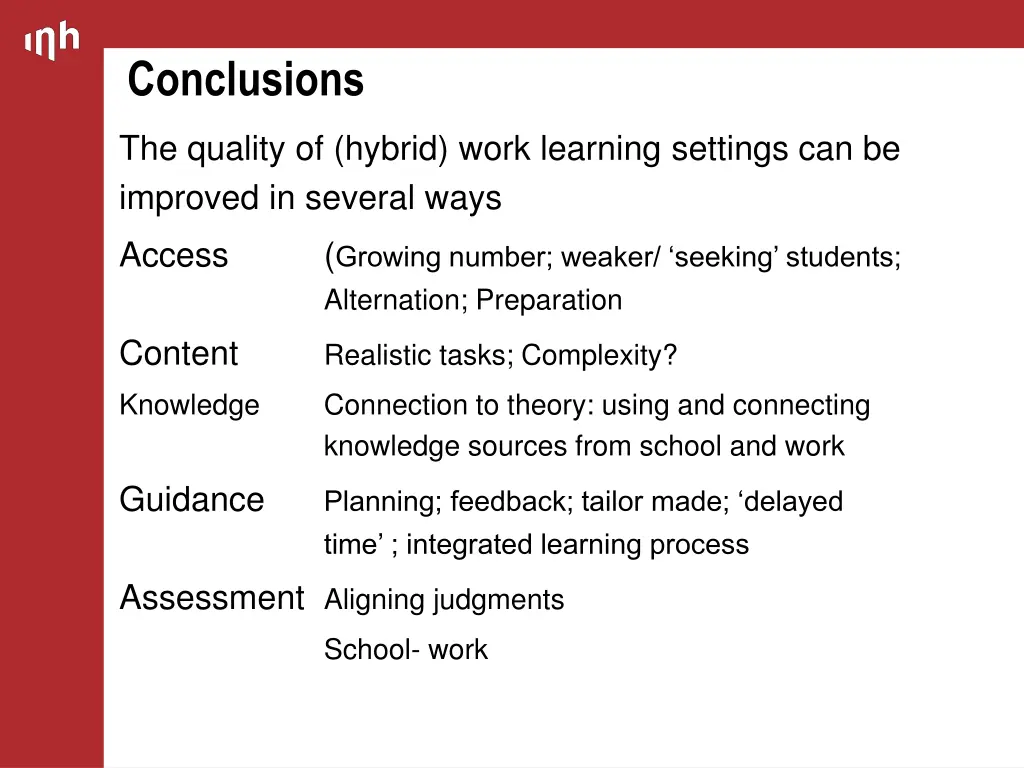 conclusions