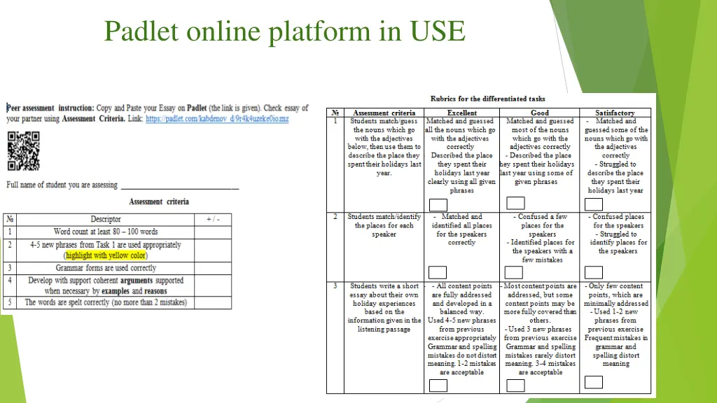 padlet online platform in use