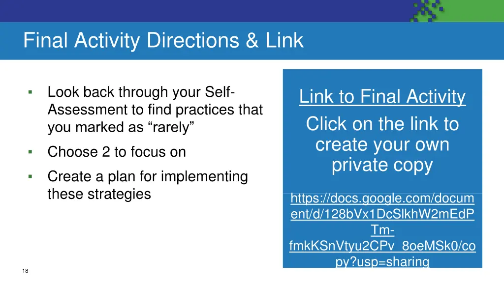 final activity directions link