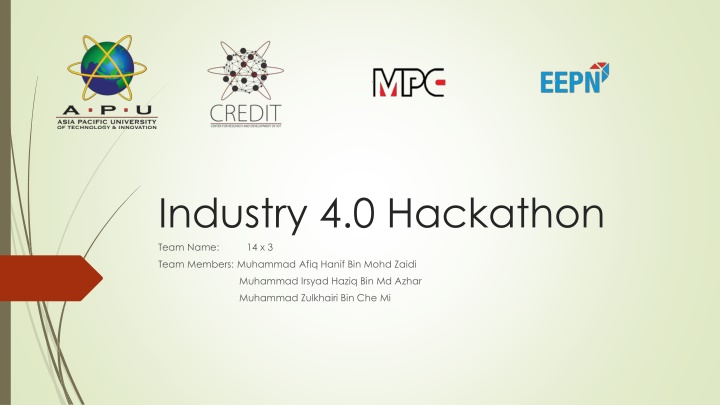 industry 4 0 hackathon team name 14 x 3