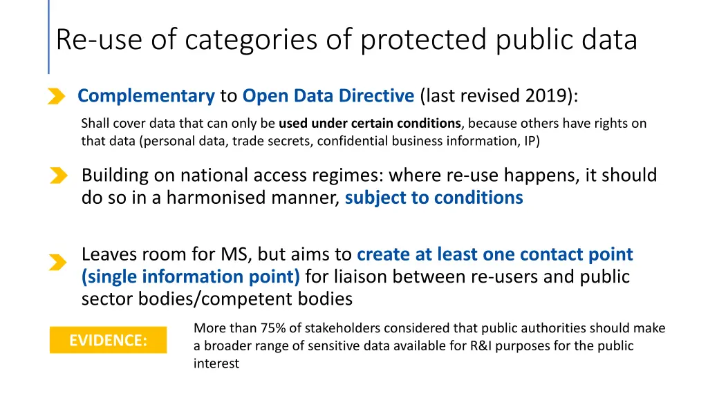 re use of categories of protected public data