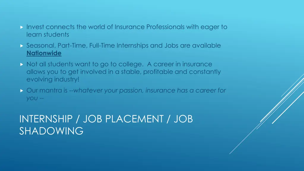 invest connects the world of insurance