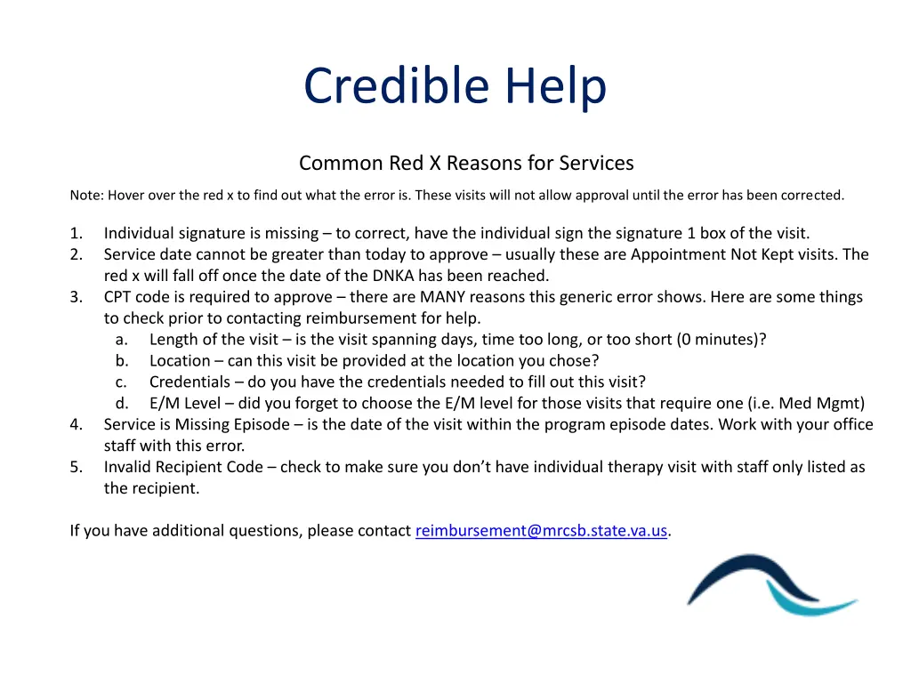 credible help 5
