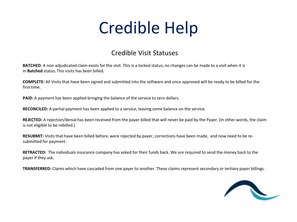 credible help 9