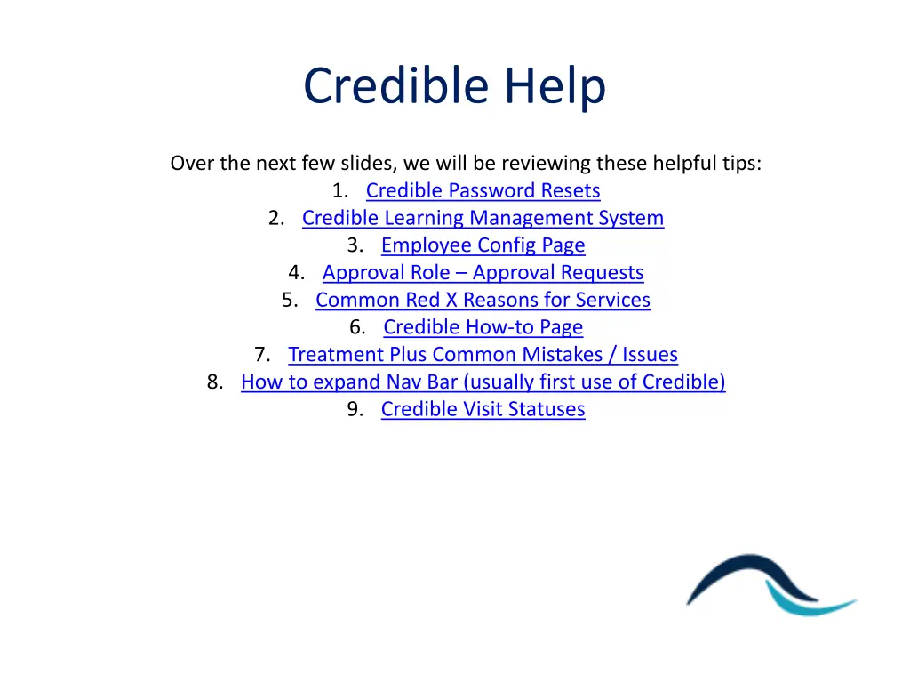credible help