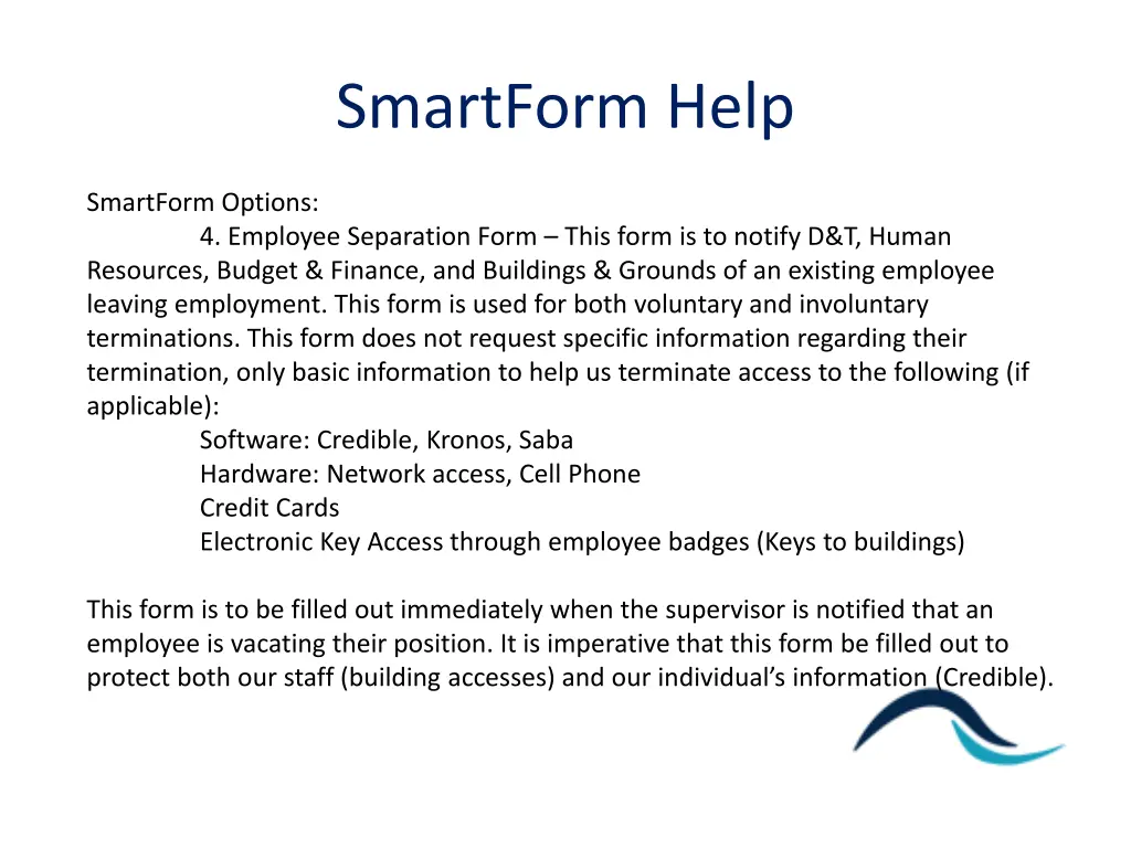 smartform help 2