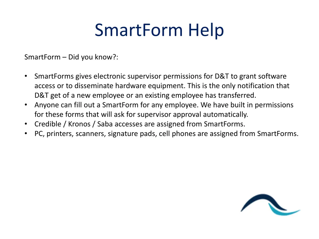 smartform help