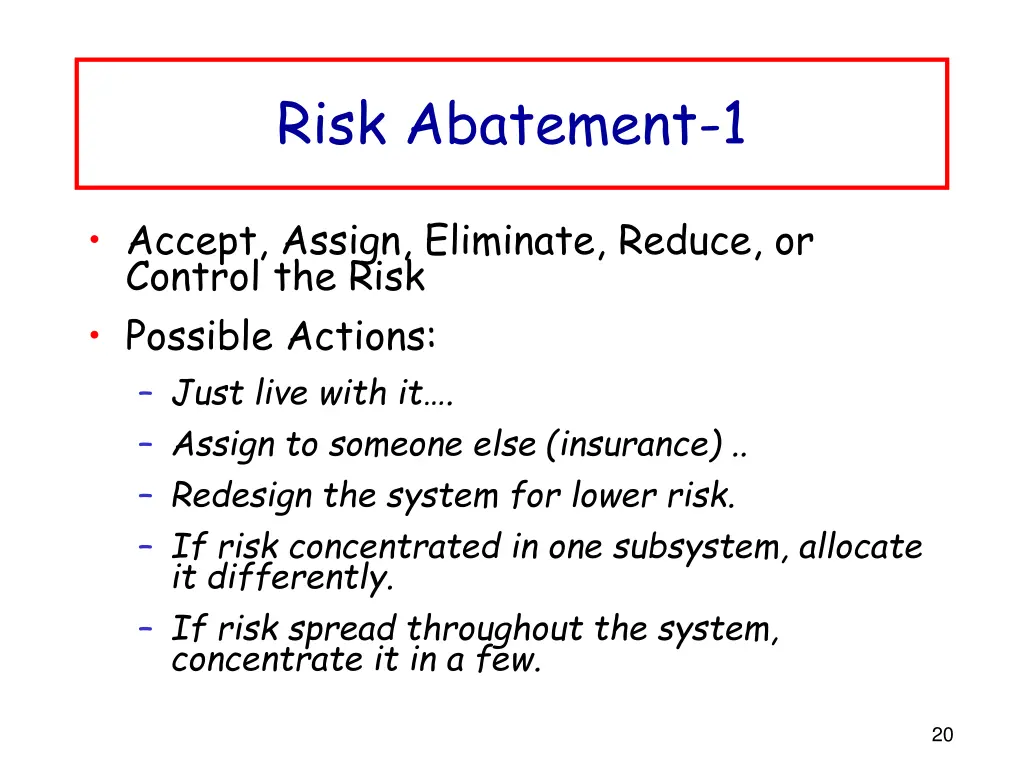 risk abatement 1