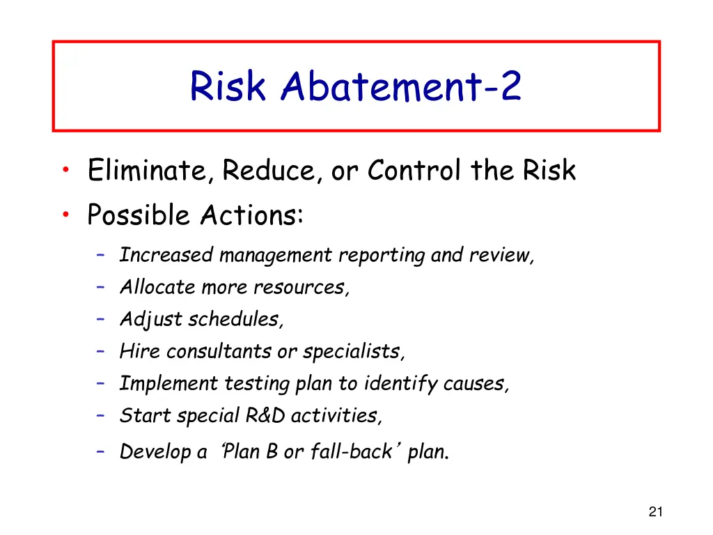 risk abatement 2