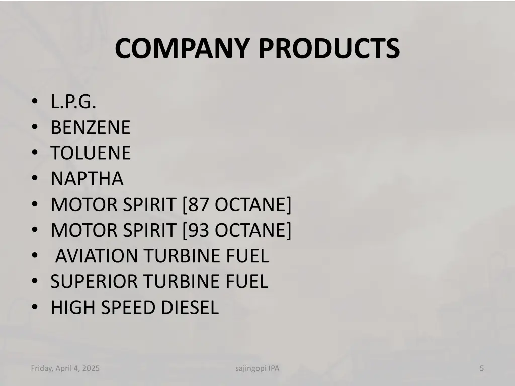 company products