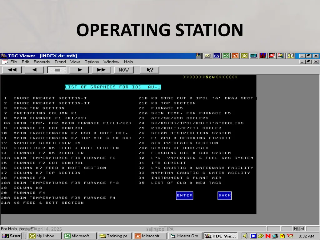 operating station 1
