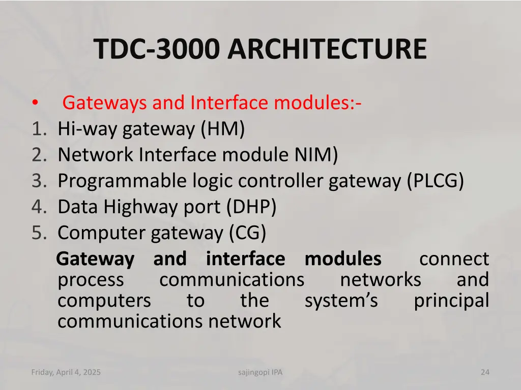 tdc 3000 architecture 1