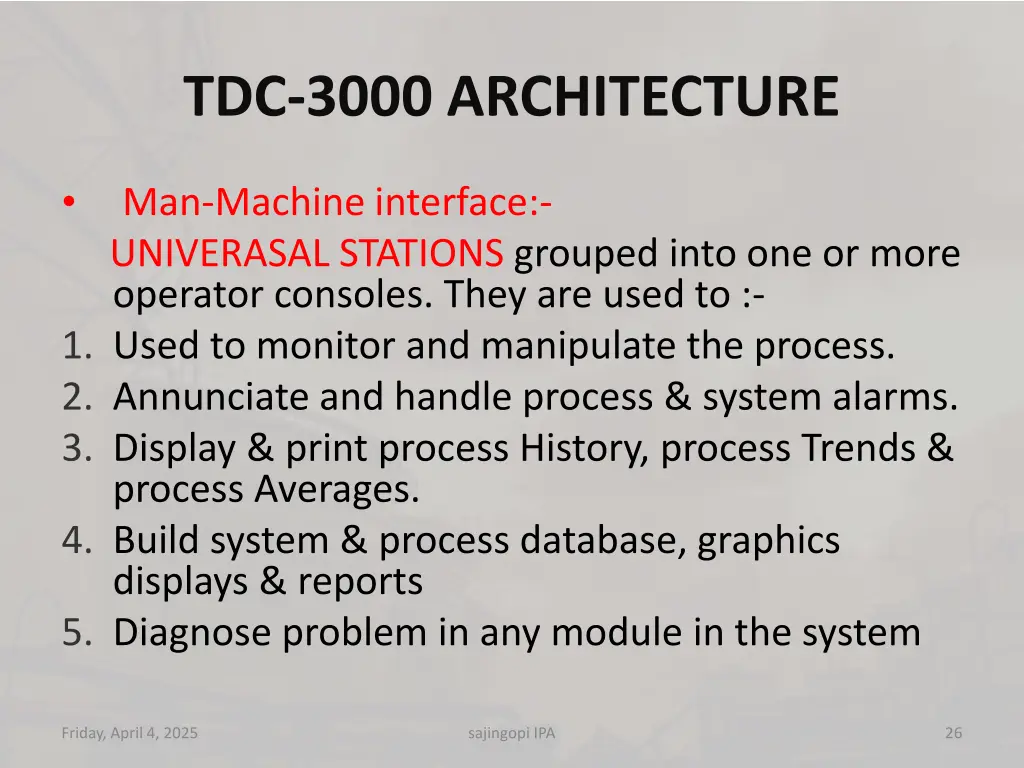 tdc 3000 architecture 3