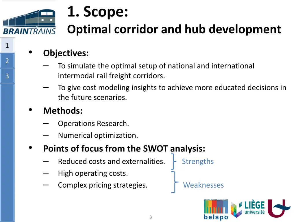 1 scope optimal corridor and hub development