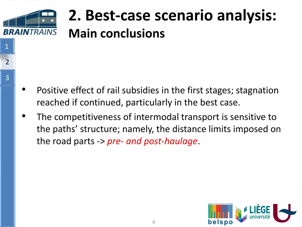 2 best case scenario analysis main conclusions 1