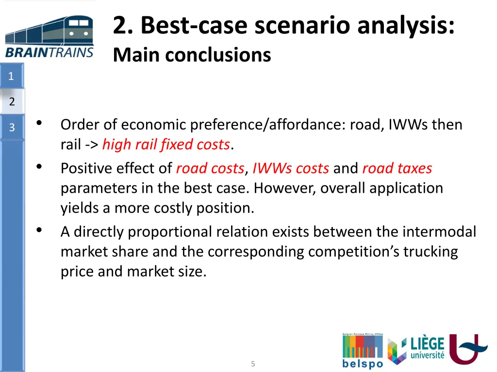 2 best case scenario analysis main conclusions