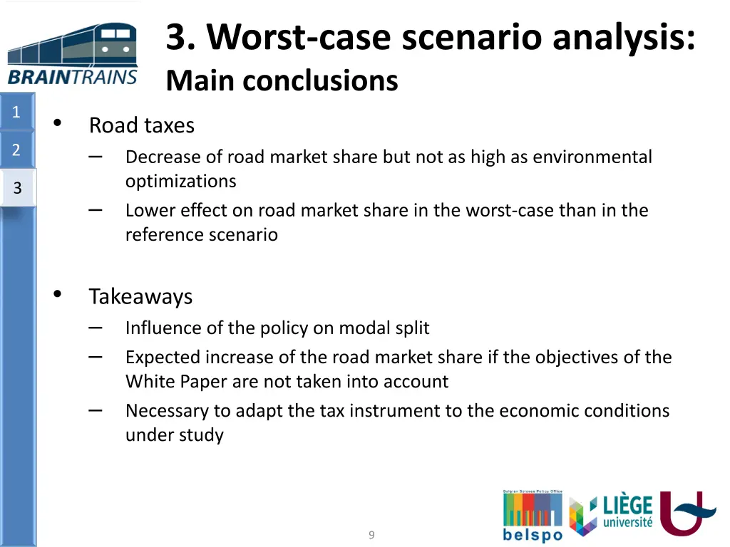 3 worst case scenario analysis main conclusions 1