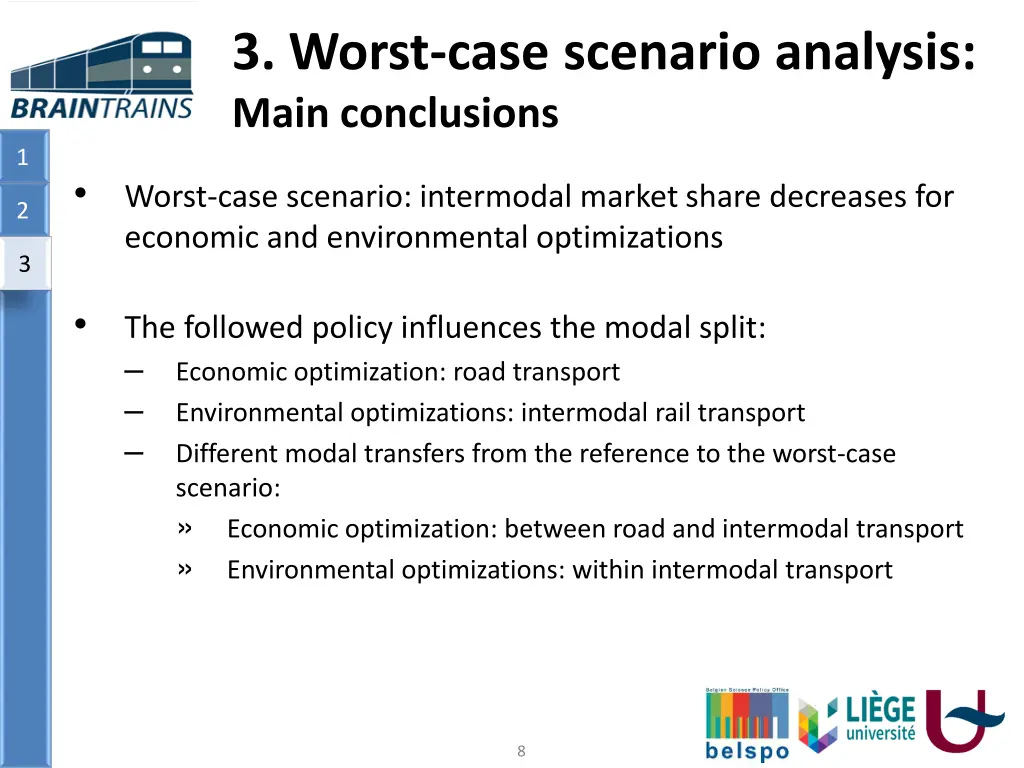 3 worst case scenario analysis main conclusions