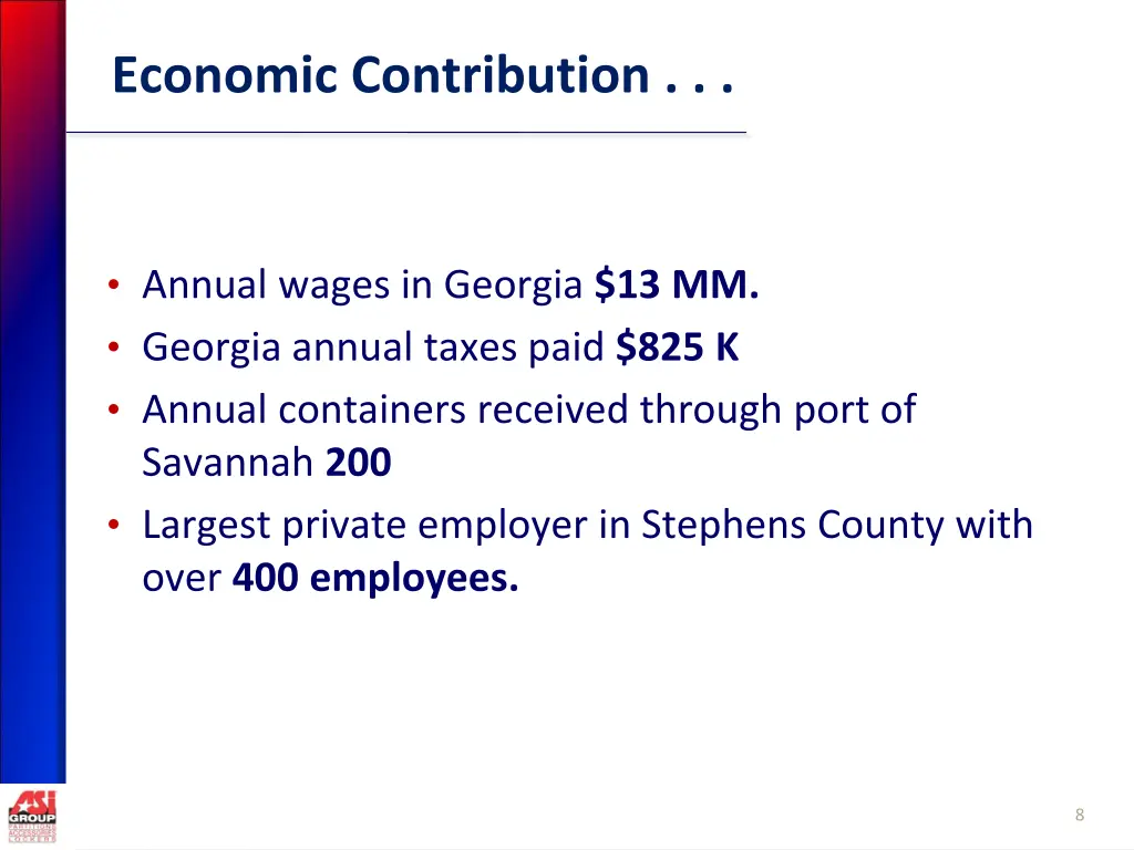 economic contribution