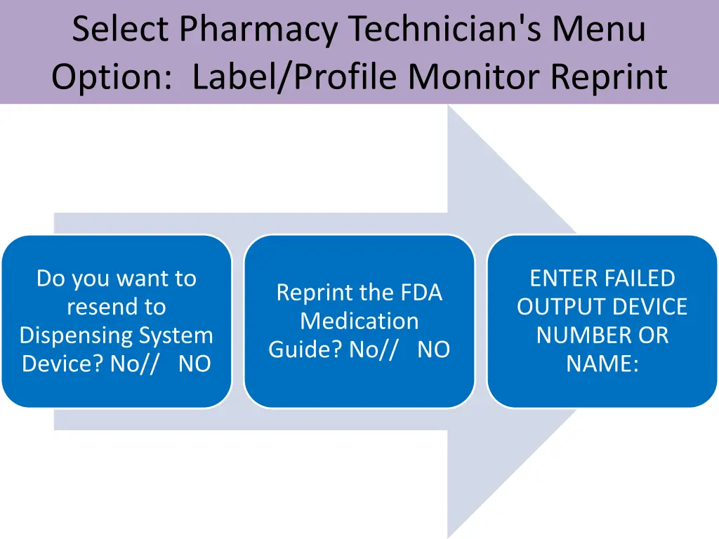 select pharmacy technician s menu option label 1