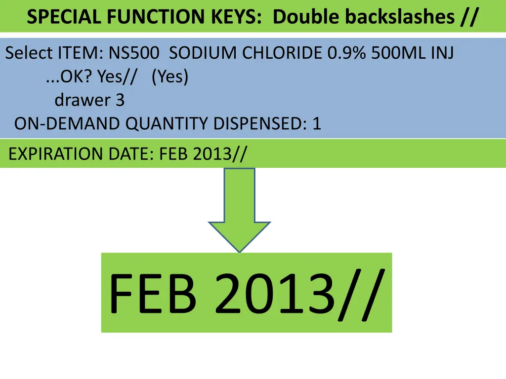 special function keys double backslashes