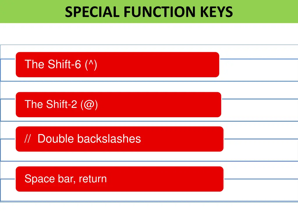 special function keys
