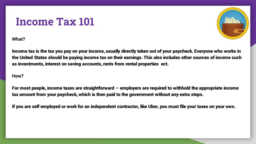 income tax 101