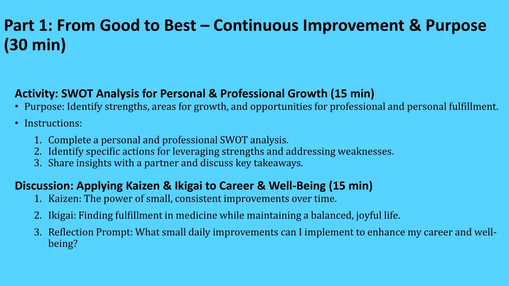 part 1 from good to best continuous improvement