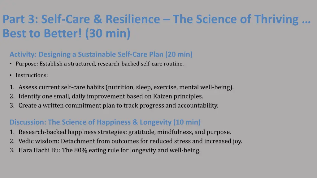 part 3 self care resilience the science
