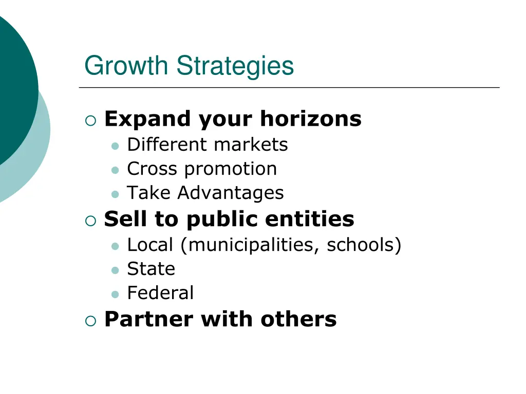 growth strategies