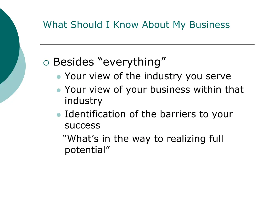 what should i know about my business