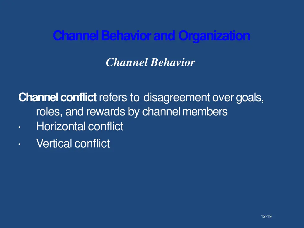 channel behavior andorganization 1